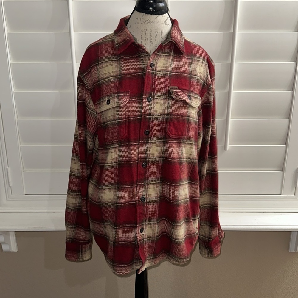 Orvis Mens Big Bear Heavy Weight Double Brushed Flannel Shirt